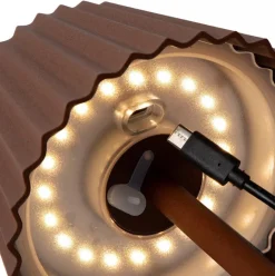 Tafellamp roest bruin oplaadbaar inclusief LED IP54></noscript>Straluma