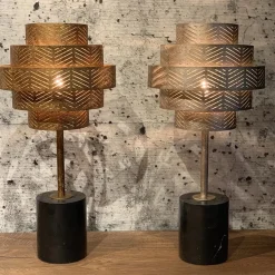 Tafellamp Vegas oud zilver/marmer zwart></noscript>Straluma Best