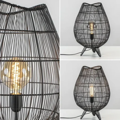 Tafellamp Yumi zwart op pootjes Light and Living>Straluma Online
