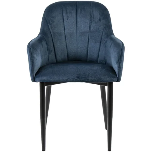 Trendy eetkamerstoel blauw met armleuning>Straluma Clearance
