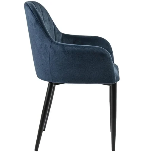 Trendy eetkamerstoel blauw met armleuning>Straluma Clearance
