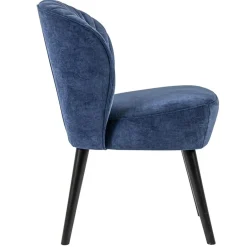 Trendy eetkamerstoel blauw met zwarte houten poot></noscript>Straluma Hot