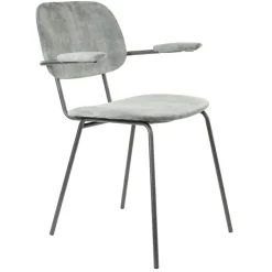 Trendy eetkamerstoel Emma velvet grijs>Straluma Clearance