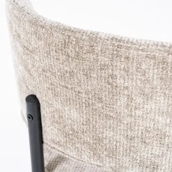 Trendy eetkamerstoel gemêleerd taupe met zwarte poot></noscript>Straluma