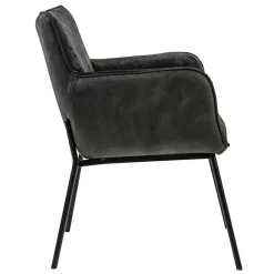 Trendy eetkamerstoel velours antraciet met armleuning></noscript>Straluma Outlet