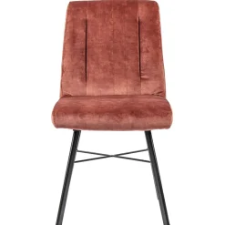 Trendy eetkamerstoel velvet blush met zwarte pootjes>Straluma Outlet