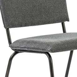 Trendy eettafelstoel grijs met gunmetal poot></noscript>Straluma Sale