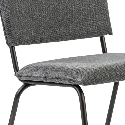 Trendy eettafelstoel grijs met gunmetal poot>Straluma Sale