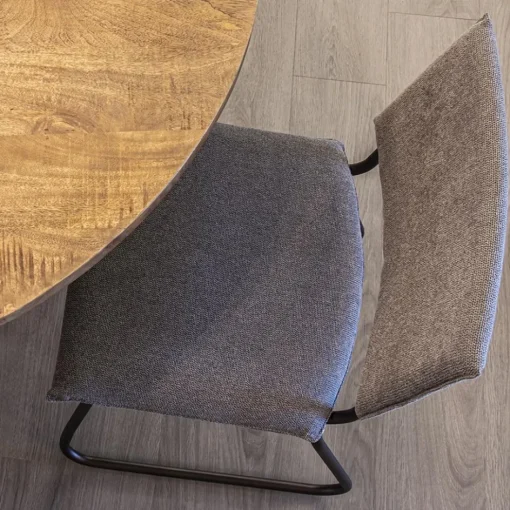 Trendy eettafelstoel grijs met gunmetal poot>Straluma Sale