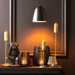 Trendy hanglamp Sumeri mat zwart met goud></noscript>Straluma Online