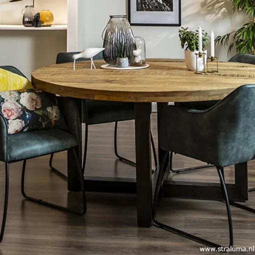 Trendy kuipstoel met zwart metalen poot>Straluma New