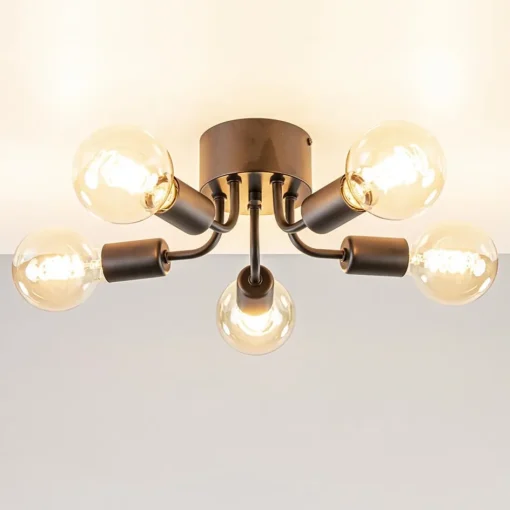 Trendy plafondlamp mat zwart exclusief lichtbron>Straluma Hot