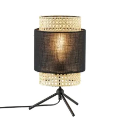 Trendy tafellamp driepoot zwart met webbing>Straluma Sale