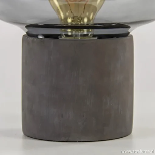 Trendy tafellamp met smokey glas>Straluma Discount