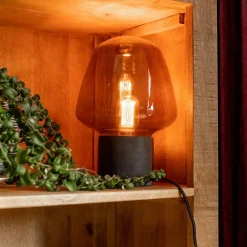 Trendy tafellamp met smokey glas></noscript>Straluma Discount