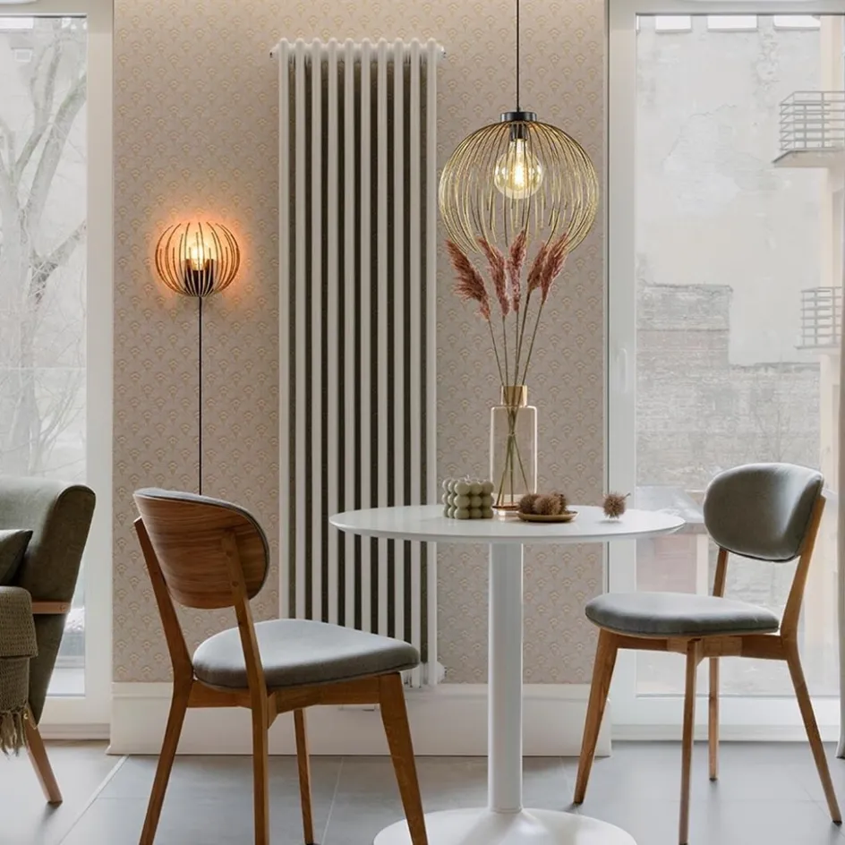 Trendy wandlamp goud met zwart inclusief snoer>Straluma Best