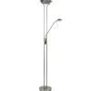 Uplighter met leesarm New Luna nikkel>Straluma