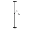 Uplighter zwart met leeslamp - 2 x pushdimmer>Straluma Clearance