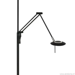 Uplighter zwart met leeslamp - 2 x pushdimmer>Straluma Clearance