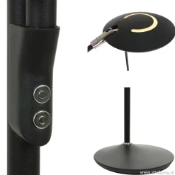 Uplighter zwart met leeslamp - 2 x pushdimmer></noscript>Straluma Clearance