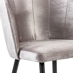 Velvet roze eetkamerstoel met zwart metalen pootjes></noscript>Straluma Best