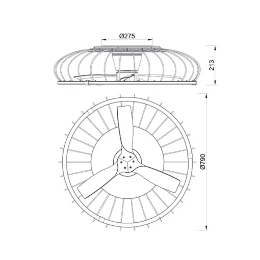 Ventilator Nature hout/zwart remote/app>Straluma Online