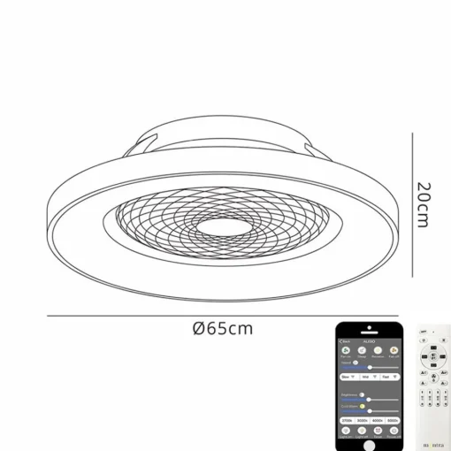 Ventilator Tibet hout/wit afst.bed. cct>Straluma New