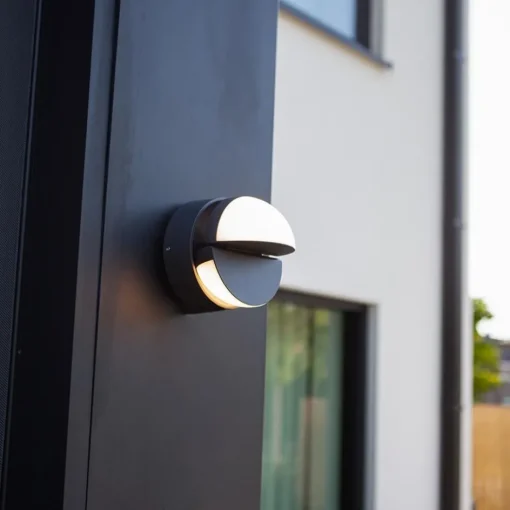 Verstelbare buitenlamp rond donker grijs inclusief LED>Straluma Sale