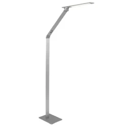 Verstelbare LED vloerlamp geborsteld staal dimbaar>Straluma Hot