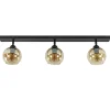 Verstelbare 3-lichts plafondlamp met amber glas>Straluma Hot