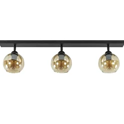 Verstelbare 3-lichts plafondlamp met amber glas>Straluma Hot