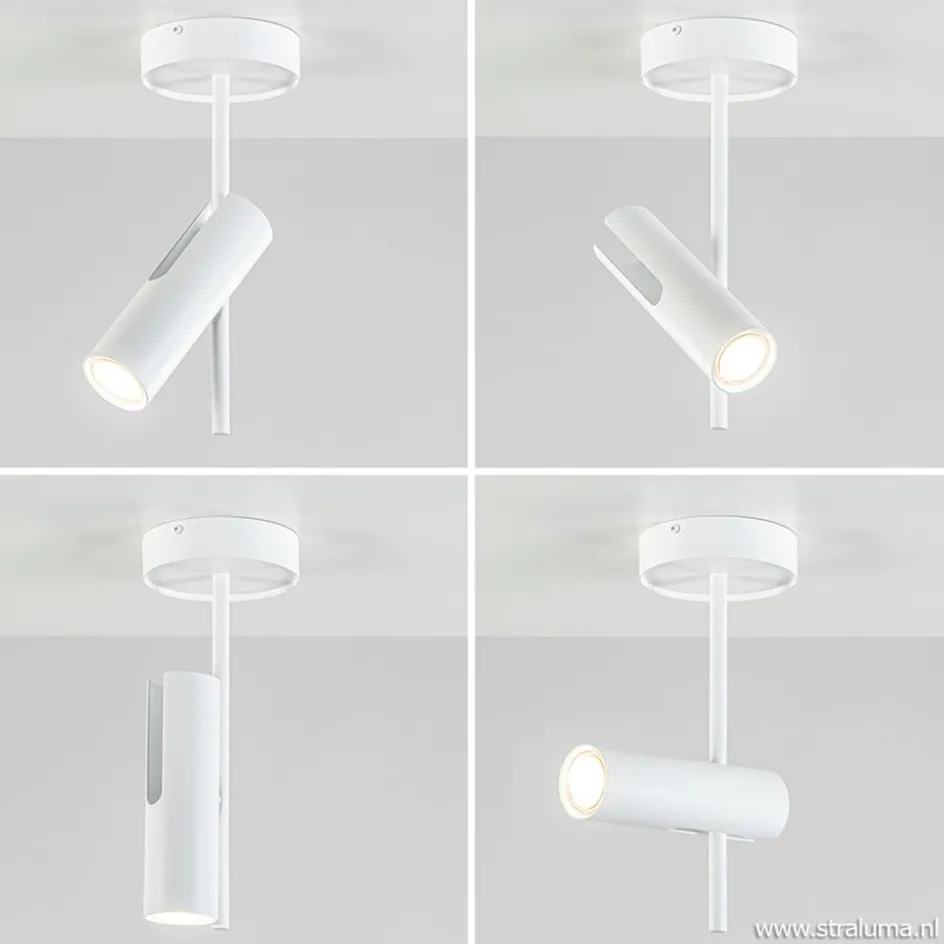 Verstelbare opbouwspot modern wit>Straluma Clearance