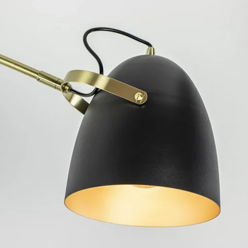 Verstelbare plafondlamp mat zwart met goud>Straluma Hot