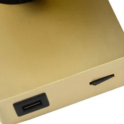 Verstelbare wandlamp mat goud inclusief dimbaar LED en USB></noscript>Straluma Clearance