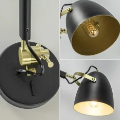 Verstelbare wandlamp mat zwart met gouden details></noscript>Straluma Clearance