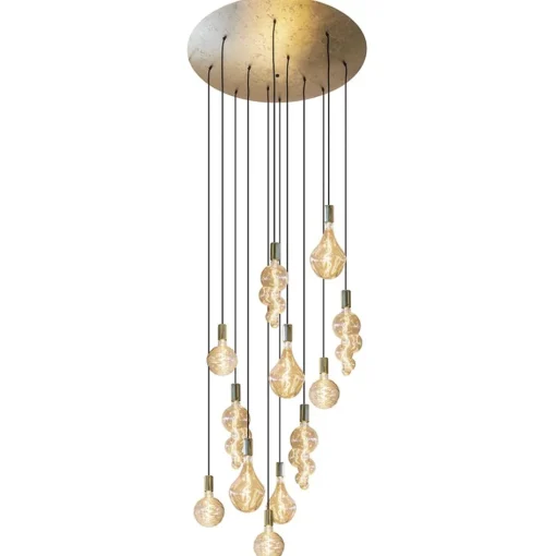 Videlamp Aton 12l goldleaf/shiny brass>Straluma