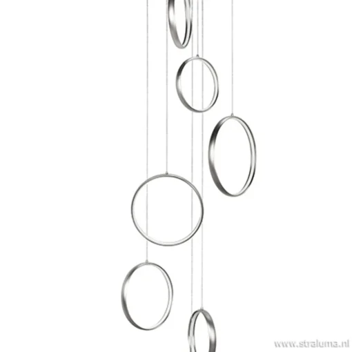 Videlamp Olympia nikkel 8 ringen>Straluma
