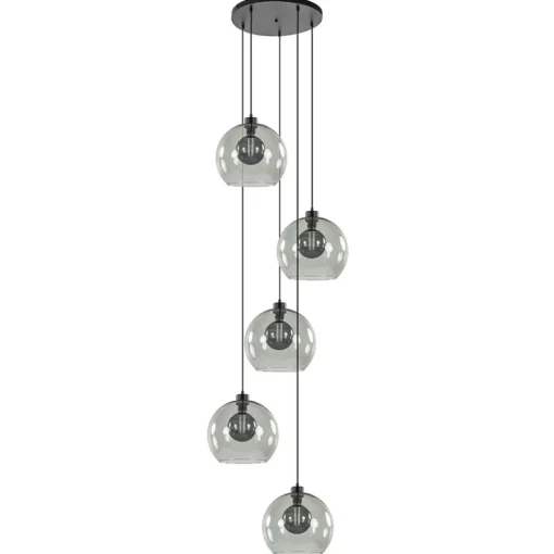 Videlamp zwart 5-lichts smoke glas>Straluma Best