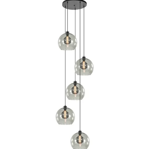 Videlamp zwart 5-lichts smoke glas>Straluma Best