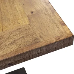 Vierkante bartafel mangohout 80x80 cm met zwarte poot></noscript>Straluma Discount