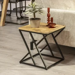 Vierkante bijzettafel zwart met mango hout></noscript>Straluma Outlet