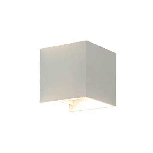 Vierkante buitenlamp wand wit IP54>Straluma Outlet