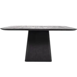 Vierkante eettafel zwart mango hout 150x150 cm>Straluma New