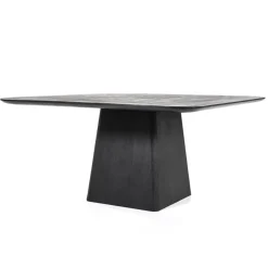 Vierkante eettafel zwart mango hout 150x150 cm>Straluma New