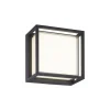 Vierkante LED wandlamp buiten IP65 antraciet>Straluma Online