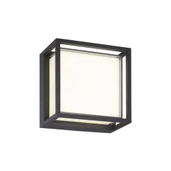 Vierkante LED wandlamp buiten IP65 antraciet>Straluma Online
