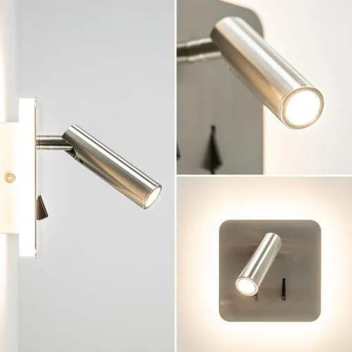 Vierkante LED wandlamp met verstelbare spot>Straluma