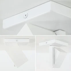 Vierkante opbouwspot mat wit GU10 verstelbaar><noscript><img width=