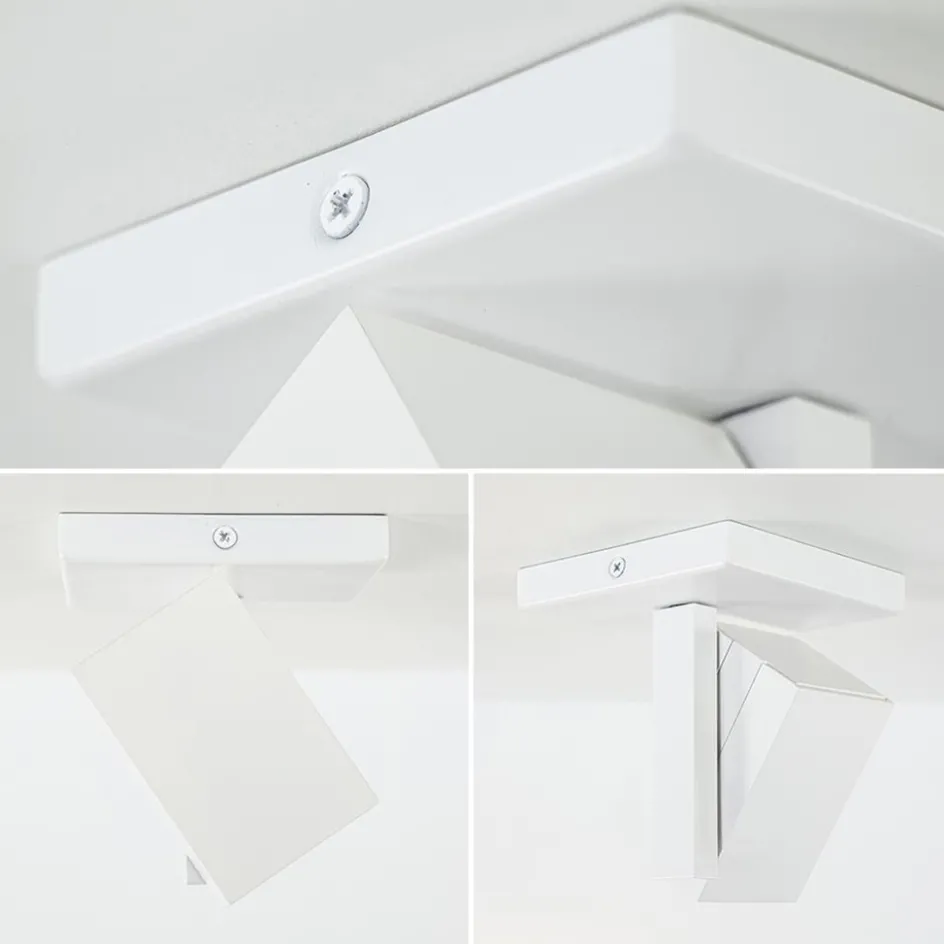 Vierkante opbouwspot mat wit GU10 verstelbaar>Straluma New