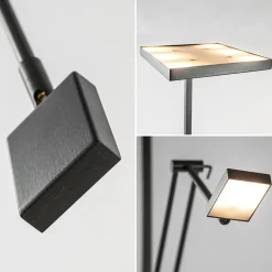 Vierkante uplighter zwart met verstelbare leesarm></noscript>Straluma Discount